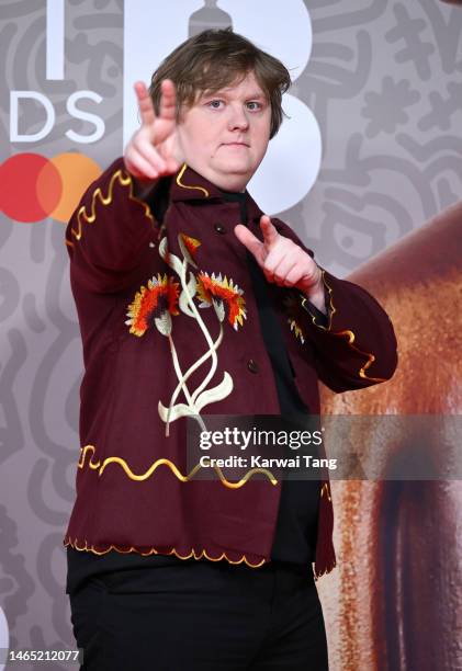 Lewis Capaldi attends The BRIT Awards 2023 at The O2 Arena on February 11, 2023 in London, England.