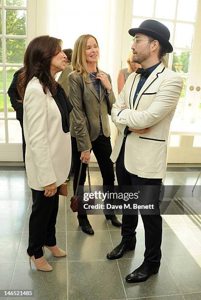 Olivia Harrison, Barbara Bach and Sean Lennon attend a Council Reception launching Yoko Ono's exhibition 'To The Light' at The Serpentine Gallery on...