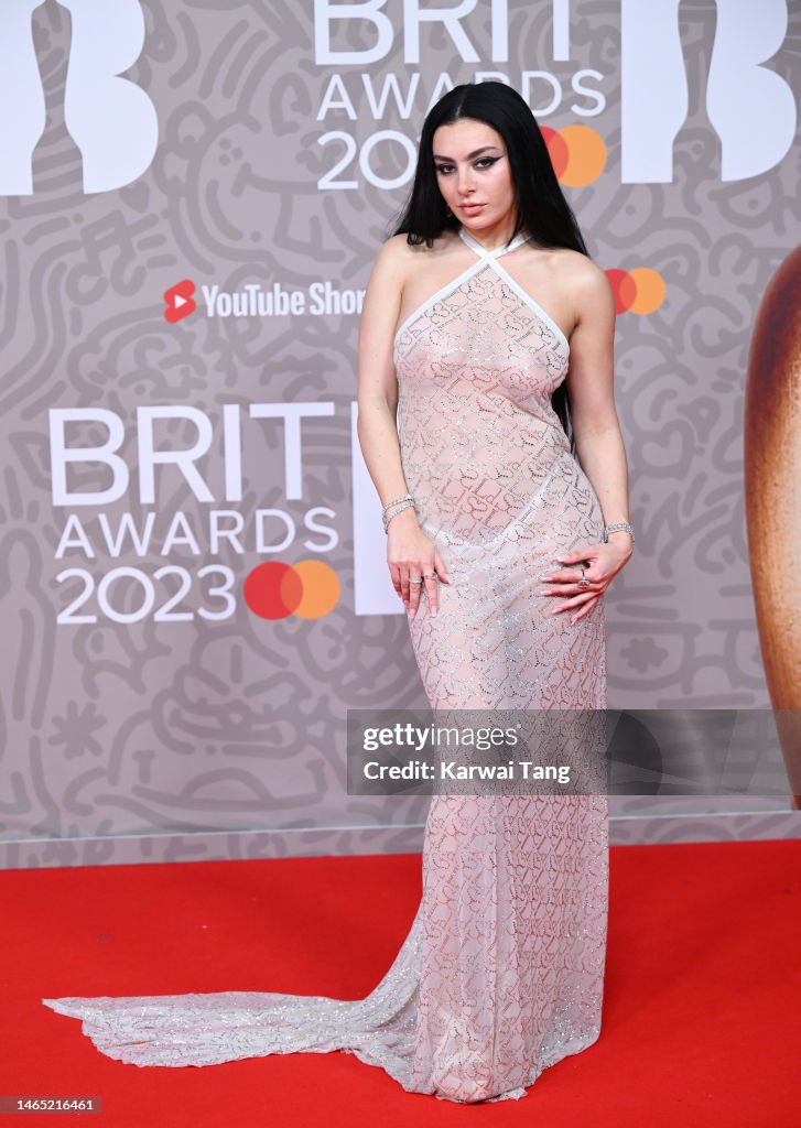 Charli XCX attends The BRIT Awards 2023 at The O2 Arena on February