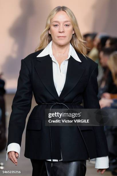 Chlo�ë Sevigny walks the runway during the Proenza Schouler Ready to Wear Fall/Winter 2023-2024 fashion show as part of the New York Fashion Week on...