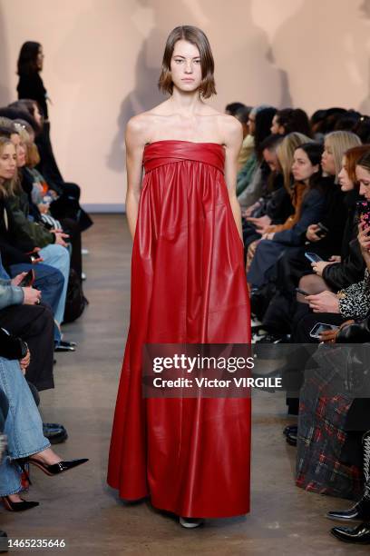 Model walks the runway during the Proenza Schouler Ready to Wear Fall/Winter 2023-2024 fashion show as part of the New York Fashion Week on February...