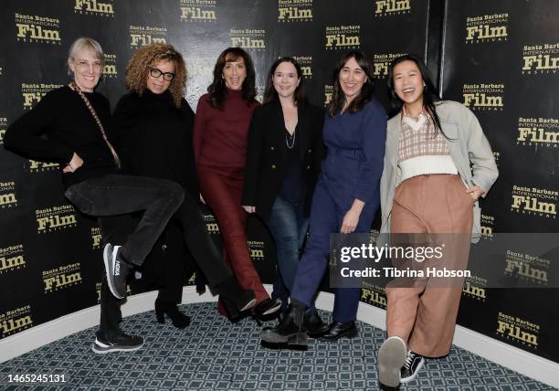 Gwendolyn Yates Whittle, Ruth Carter, Mary Zophres,Hannah Minghella, Anne Alvergue and Domee Shi attend the Women's Panel during the 38th Annual...