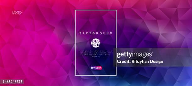 vector polygonal pattern. geometric gradient abstract texture background with simple polygonal elements. medical, technology or science design - rainbow mesh background stock illustrations
