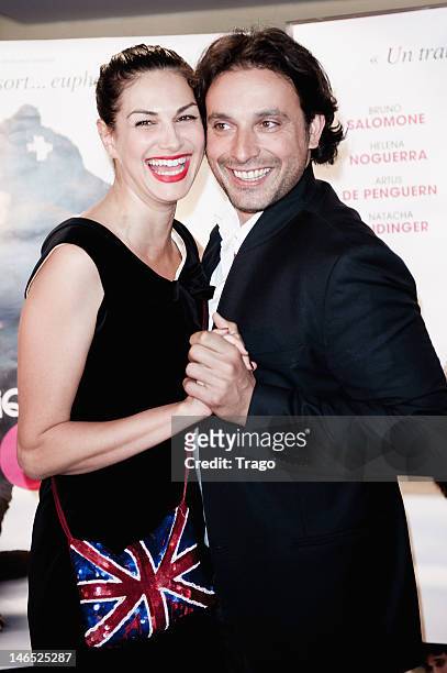 Helena Noguerra and Bruno Salomone Attends 'La Clinique de L'Amour' Paris Premiere at UGC Cine Cite des Halles on June 18, 2012 in Paris, France.