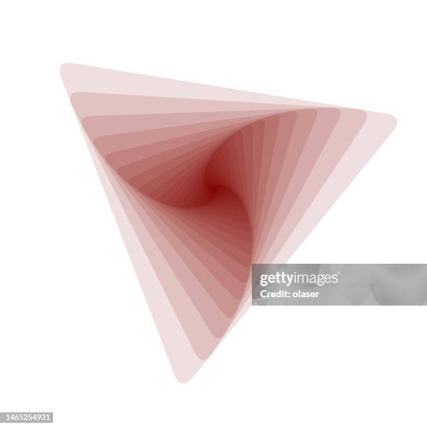 Red Colors Stacked Multiple Triangles With Rounded Corners High-Res ...