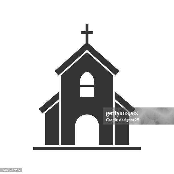 church icon vector design. - chapel stock illustrations