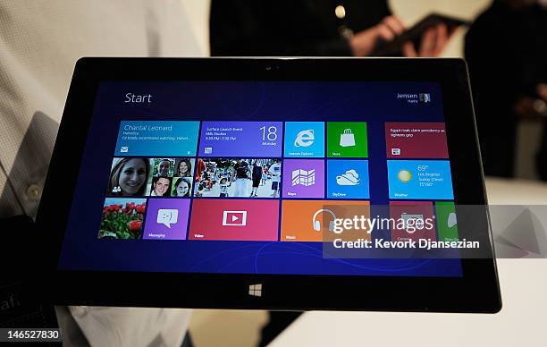 50 Microsoft Announces Surface Tablet In Los Angeles Stock Photos, High ...