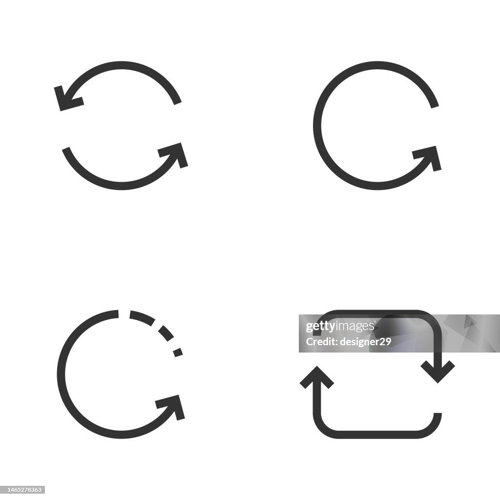 Update Icon Set Vector Design.