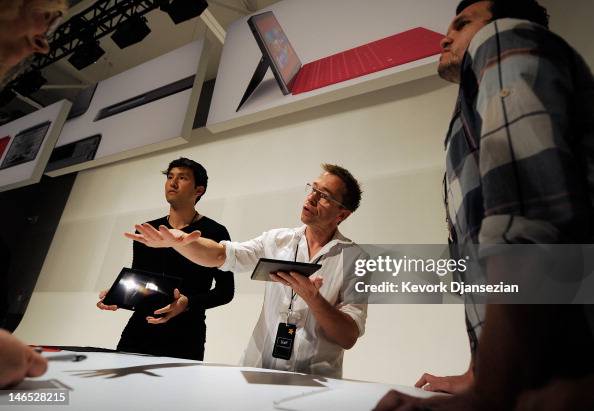 Amazon Ralf Groene Ralf Groene shows the Microsoft tablet Surface during a news... News ...
