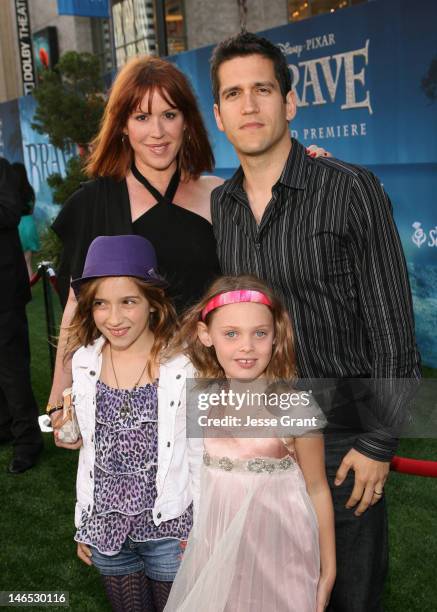 Actress Molly Ringwald , Panio Gianopoulos and guests arrive at Film Independent's 2012 Los Angeles Film Festival Premiere of Disney Pixar's "Brave"...