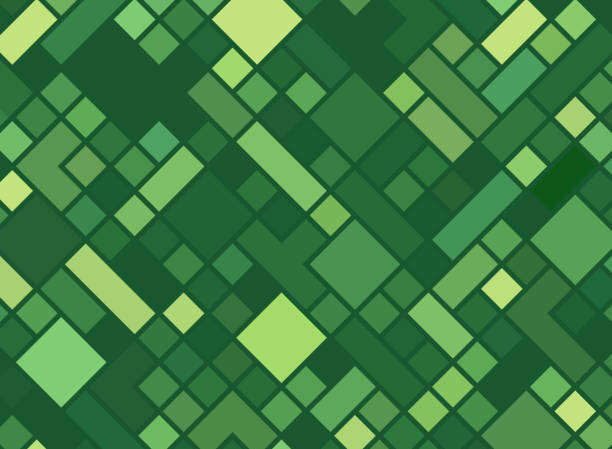 green aerial farmland abstract background - spring background top view stock illustrations