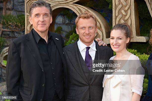 Actors Craig Ferguson, Kevin McKidd and Kelly Macdonald arrive at Disney Pixar's "Brave" World Premiere at Dolby Theatre on June 18, 2012 in...