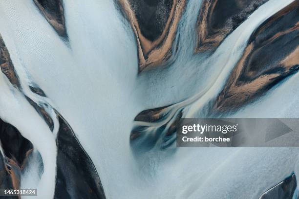 glacial river, iceland - nature abstract bildbanksfoton och bilder