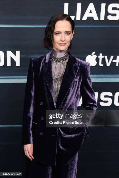 Eva Green attends the premiere of Liaison at Cinema Publicis on February 12, 2023 in Paris, France. Liaison is available to stream from February 24,...