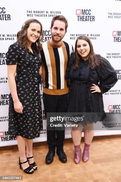 Francesca Carpanini, Ben Platt, and Beanie Feldstein