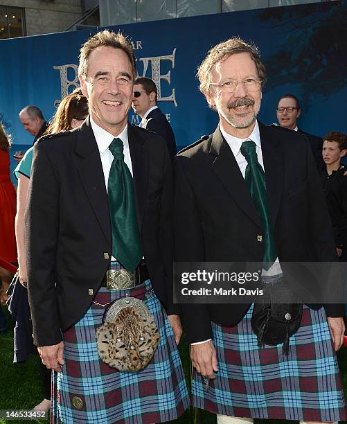 Pixar general manager Jim Morris and president of Walt Disney Animation Studios and Pixar Animation Studios Edwin Catmull arrive at the premiere of...