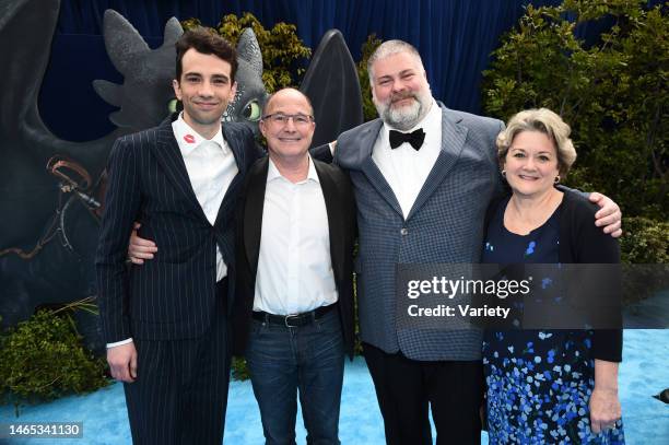 Jay Baruchel, Brad Lewis, Dean DeBlois, and Bonnie Arnold