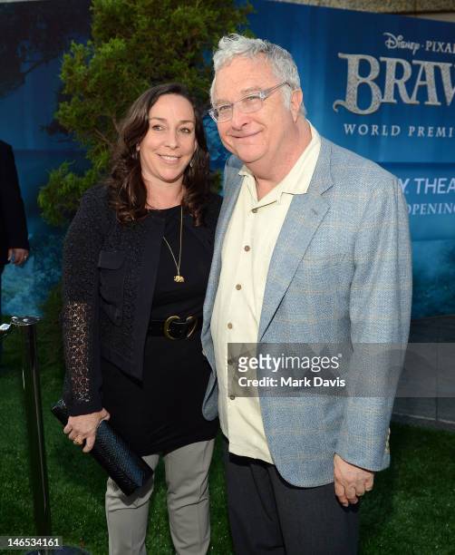 Musician Randy Newman and Gretchen Preece arrive at the premiere of "Brave" during the 2012 Los Angeles Film Festival at Dolby Theatre on June 18,...