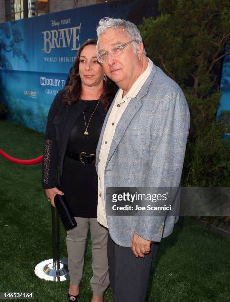 Musician Randy Newman and Gretchen Preece arrive at the premiere of "Brave" during the 2012 Los Angeles Film Festival at Dolby Theatre on June 18,...