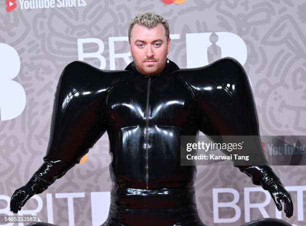 Sam Smith attends The BRIT Awards 2023 at The O2 Arena on February 11, 2023 in London, England.