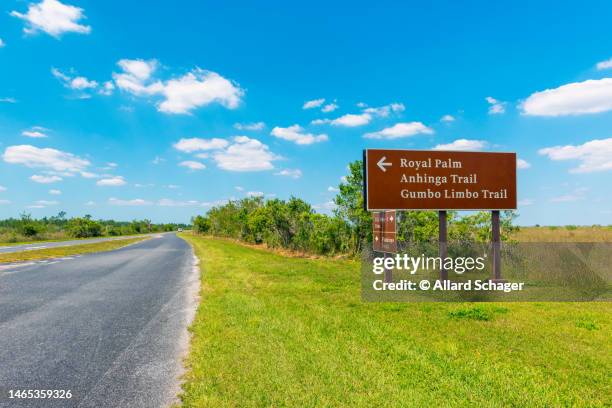 directional signs in everglades national park florida usa - u.s. department of the interior stock pictures, royalty-free photos & images