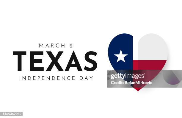 texas independence day card, march 2. vector - texas flag vector stock illustrations