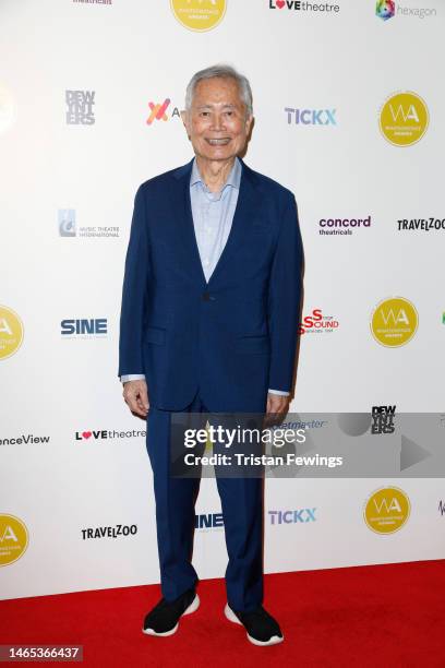 George Takei attends the WhatsOnStage Awards 2023 Winners Room at Prince Of Wales Theatre on February 12, 2023 in London, England.