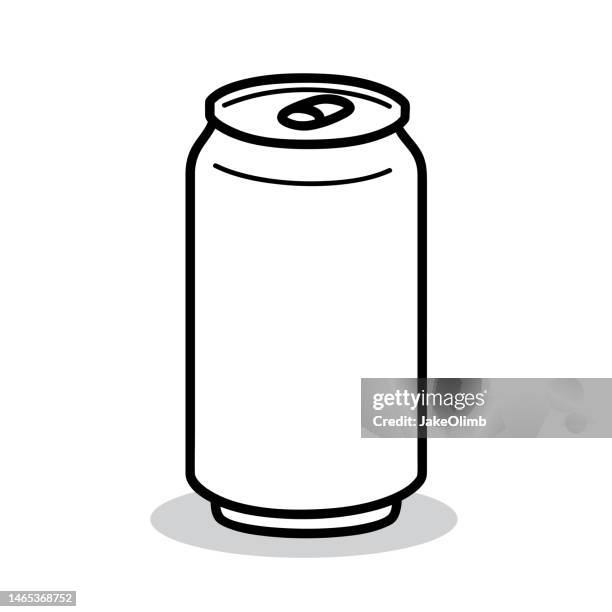 soda can doodle 5 - drinks can stock illustrations