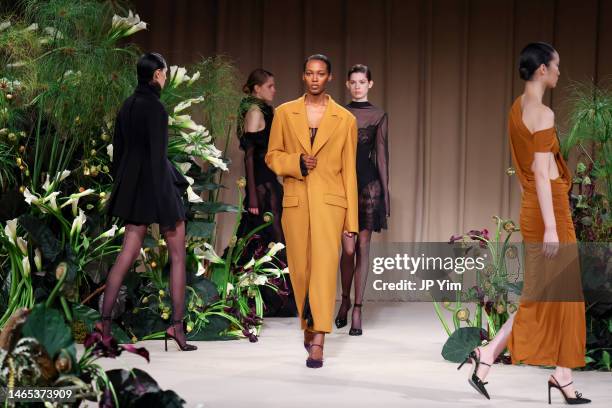 Models walk the runway at the Jason Wu show during New York Fashion Week: The Shows at Guggenheim Museum on February 12, 2023 in New York City.