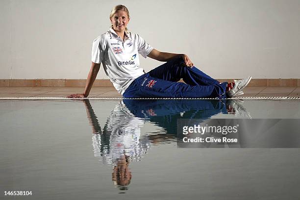 Rebecca Adlington of the British Gas Great Britain swim team poses for pictures and talks to the media during a photo call on June 13, 2011 in...