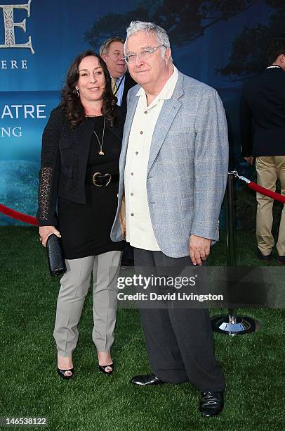 Composer Randy Newman and wife Gretchen Preece attend Film Independent's 2012 Los Angeles Film Festival premiere of Disney Pixar's "Brave" at the...