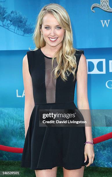 Actress Megan Park attends Film Independent's 2012 Los Angeles Film Festival premiere of Disney Pixar's "Brave" at the Dolby Theatre on June 18, 2012...
