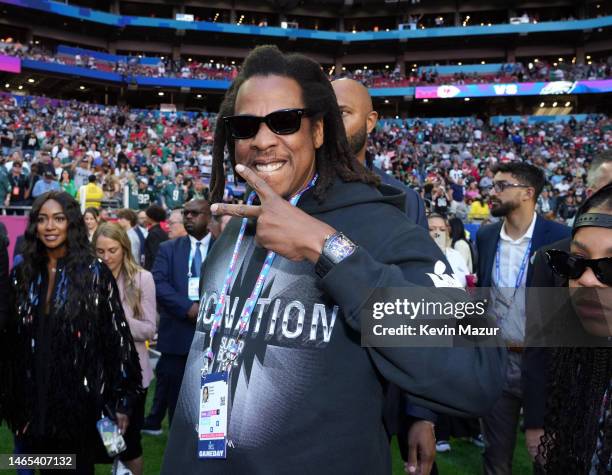 Jay-Z attends Super Bowl LVII at State Farm Stadium on February 12, 2023 in Glendale, Arizona.