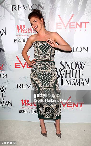 Kristen Stewart arrives at the Snow White & The Huntsman Australian Premiere at Event Cinemas Bondi Junction on June 19, 2012 in Sydney, Australia.