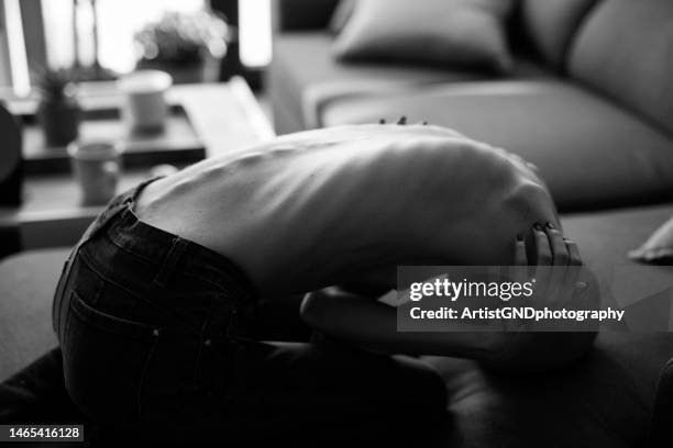 woman with anorexia. - anorexia nervosa stock pictures, royalty-free photos & images