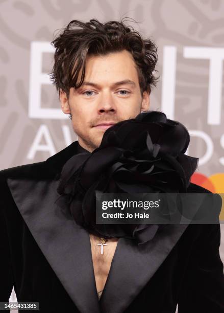 Harry Styles attends The BRIT Awards 2023 at The O2 Arena on February 11, 2023 in London, England.