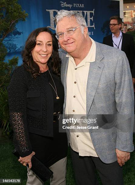 Musician Randy Newman and Gretchen Preece arrive at Film Independent's 2012 Los Angeles Film Festival Premiere of Disney Pixar's 'Brave' at Dolby...