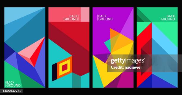 stockillustraties, clipart, cartoons en iconen met vector bold color block bauhaus geometric minimalism bauhaus design banner template backgrounds - pagina web