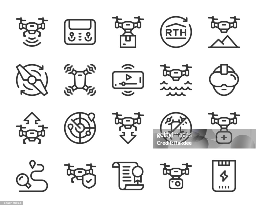 Drone - Line Icons