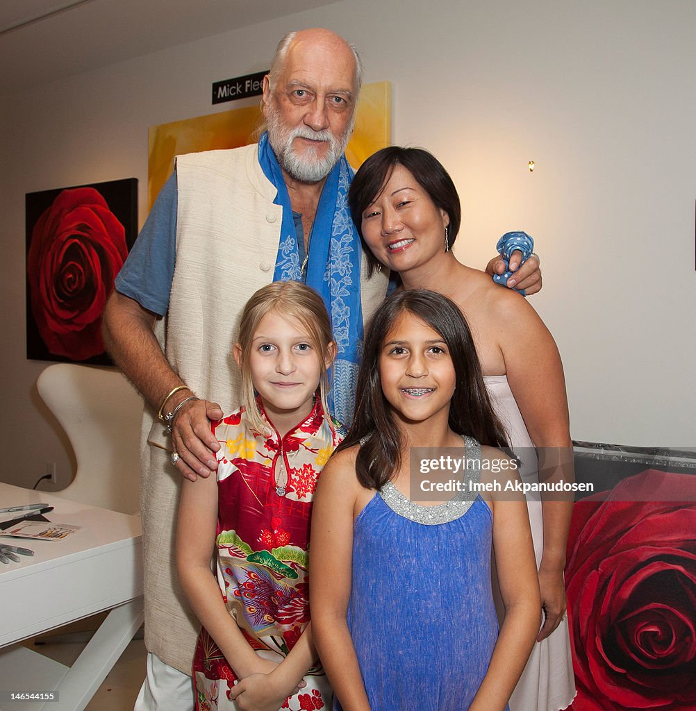 Opening Reception For "Rythym Of A Rose" Art Exhibition By Mick Fleetwood At The Mouche Gallery