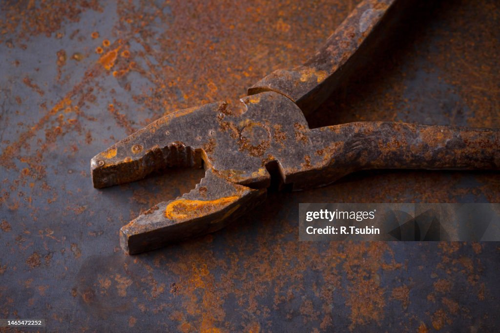 Rusty Hand Tools Dirty Set Of Hand Old Rusty Tools Equipment For Locksmith And ...