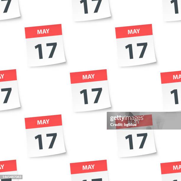 may 17 - daily calendar seamless pattern - 17 may stock illustrations