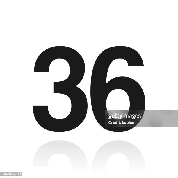 69 Number Sixtynine Icon With Reflection On White Background High