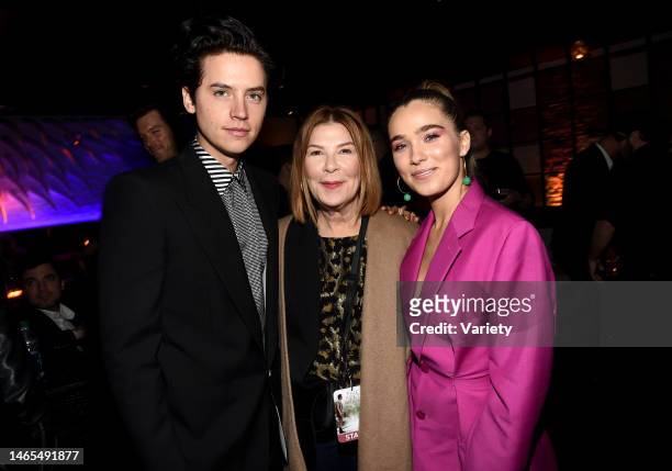 Cole Sprouse, Terry Press and Haley Lu Richardson