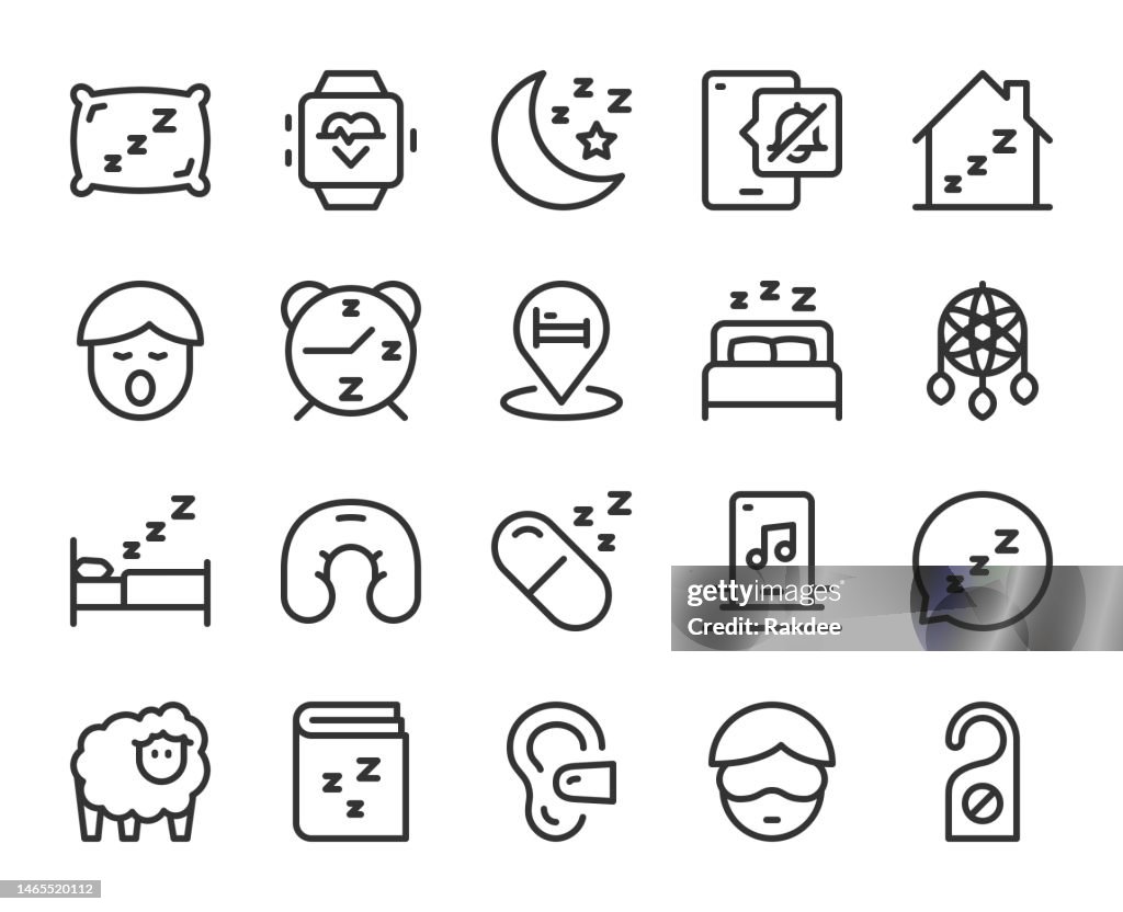 Sleeping - Line Icons