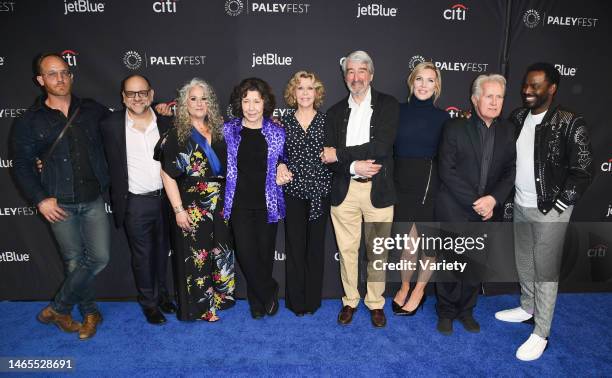 Ethan Embry, Howard J. Morris, Marta Kauffman, Lily Tomlin, Jane Fonda, Sam Waterston, June Diane Raphael, Martin Sheen and Baron Vaughn