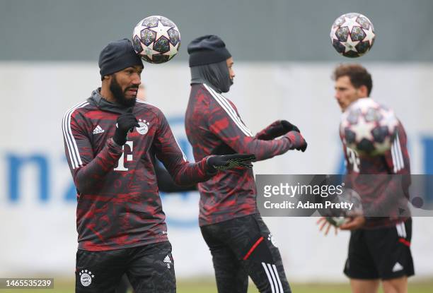 Eric Maxim Choupo-Moting during a training session ahead of their UEFA Champions League round of 16 match against Paris Saint-Germain at Saebener...