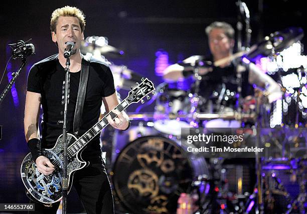 Chad Kroeger of Nickelback performs in support he bands' Here and Now release at HP Pavilion on June 18, 2012 in San Jose, California.