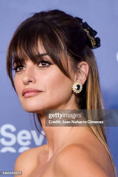 Penelope Cruz attends the red carpet at the Goya Awards 2023 at FIBES Conference and Exhibition Centre on February 11, 2023 in Seville, Spain.