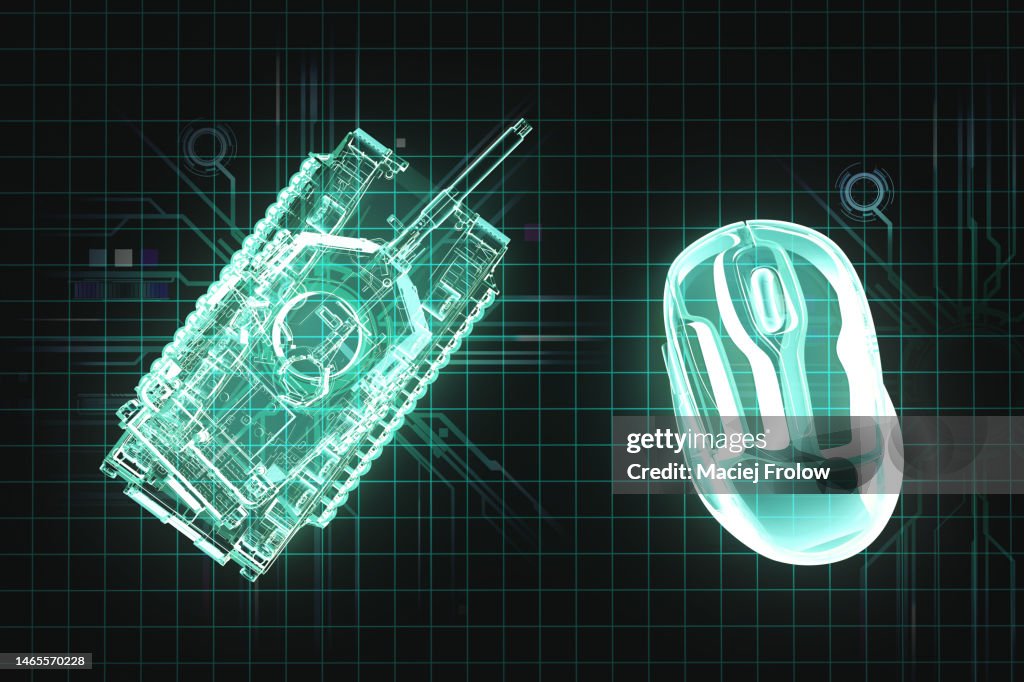 Tank Mouse Pc Illustration Of Tank And Computer Mouse High-Res Stock Photo - Getty Images